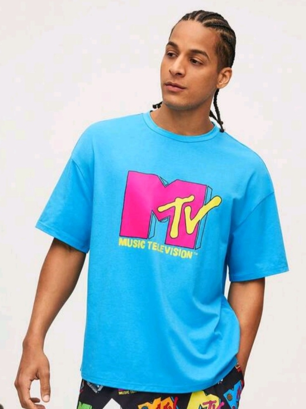 MTV Bright Blue Logo Tee
